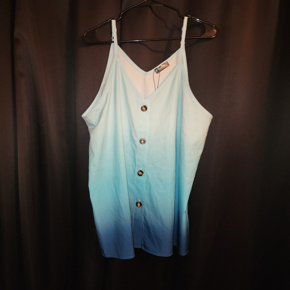 Jonivey Blue Plus Size XXL Tank Top